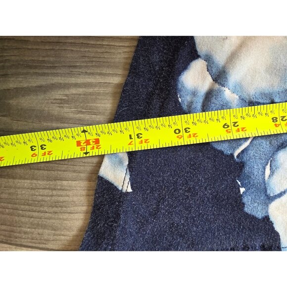 Chicos Blue & White Floral Tunic Top Asymmetrical 2 Large - Picture 8 of 9